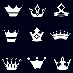 Crown Heraldry Collection Stock Vector, Big Collection Vector Crown Silhouettes Vintage Stock m Crown Silhouette Vector Collection PNG Picture And Clipart Image Crown vector illustration eps 10.