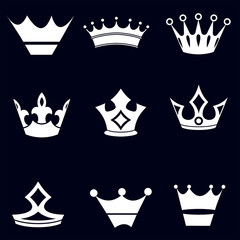 Crown Heraldry Collection Stock Vector, Big Collection Vector Crown Silhouettes Vintage Stock m Crown Silhouette Vector Collection PNG Picture And Clipart Image Crown vector illustration eps 10.