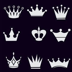 Crown Heraldry Collection Stock Vector, Big Collection Vector Crown Silhouettes Vintage Stock m Crown Silhouette Vector Collection PNG Picture And Clipart Image Crown vector illustration eps 10.