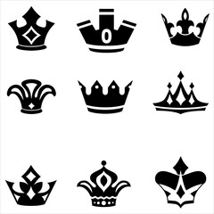 Crown Heraldry Collection Stock Vector, Big Collection Vector Crown Silhouettes Vintage Stock m Crown Silhouette Vector Collection PNG Picture And Clipart Image Crown vector illustration eps 10.