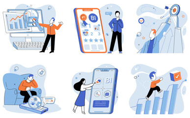 Strategic planning. Vector illustration. Setting ambitious targets challenges organizations to stretch their capabilities The strategic planning process requires systematic and well-defined approach