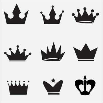 Crown Heraldry Collection Stock Vector, Big Collection Vector Crown Silhouettes Vintage Stock m Crown Silhouette Vector Collection PNG Picture And Clipart Image Crown vector illustration eps 10.