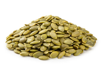 pumpkin seeds on a white background