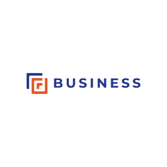 Letter F logo design, typography, geometric ,arrow, squire, box, text, vector, simple icon for box