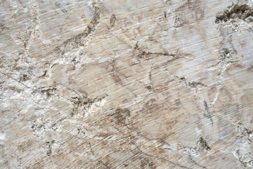 Close up shot of white cracked Marble stone. Wallpaper and background with copy space for text.