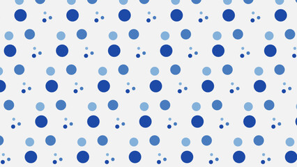 Blue dots on white background Seamless abstract geometric pattern for T shirt, fabric, background, surface design, packaging Vector illustration