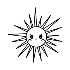 Sea urchin. Coloring page, coloring book page. Black and white vector illustration.