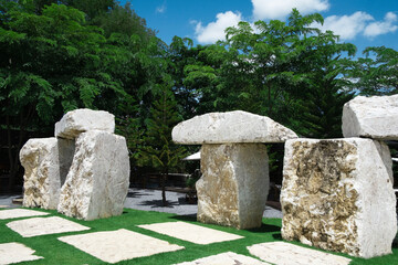 The large marble stone garden 