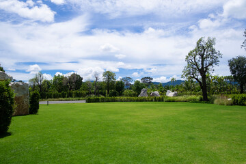 The large marble stone garden 