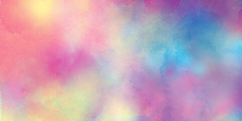 colorful and beautiful watercolor background with hand painted watercolor splashes, Color splashing on paper with watercolor splashes, Beautiful and colorful soft watercolor background with splashes.