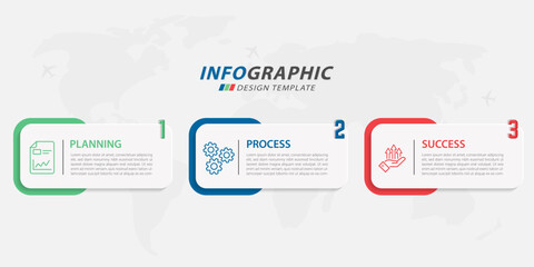 Timeline Creator infographic template. 3 Step timeline journey, calendar Flat simple infographics design template. presentation graph. Business concept with 3 options, vector illustration. - obrazy, fototapety, plakaty