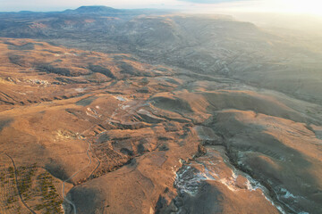 Cappadocia beautiful landscape in Turkey, Photo taken by Drone