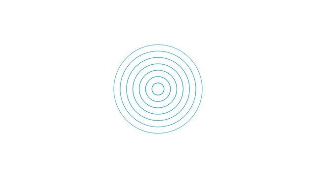 abstract radio waves or signal icon animation 4k 