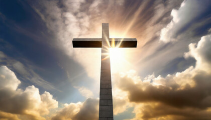 cross with sky background