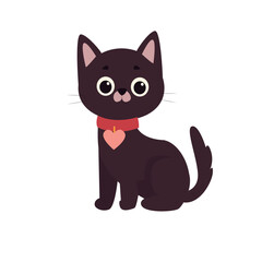 Cat. Vector illustration of cute cat icon. cute cat