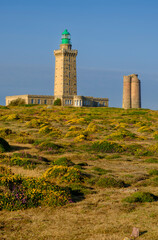 the lighthouse of Cap Fréhel, a peninsula in Côtes-d'Armor, in northern Brittany, France