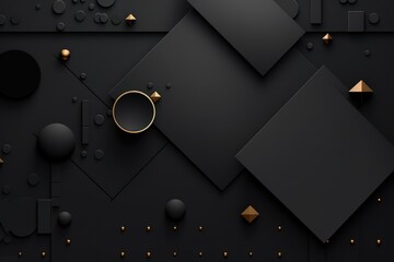 A black and gold abstract background with geometric shapes, Black Friday background