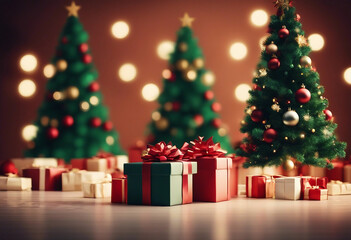 Obraz na płótnie Canvas Colorful Christmas gift boxes Boxing day