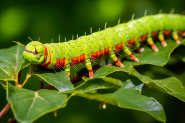 Hungry Caterpillar Devouring Foliage