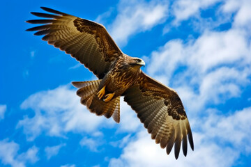Obraz premium Hunter of the Skies: Hawk in Flight
