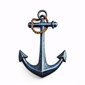 recommend clip art: Vintage sea anchor with chain, Old rusty ship anchor lies Realistic shiny steel anchor rings and shadow on the ground isolated on white background. This has clipping path. sea travel symbol icon sign.