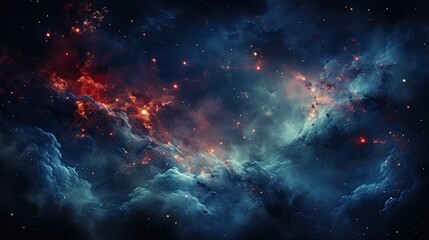 Galaxies and nebulas and outer space background. Generative AI - obrazy, fototapety, plakaty