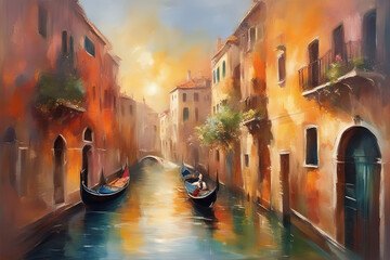 Venice gondola - obrazy, fototapety, plakaty