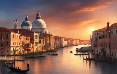 Venice gondola - obrazy, fototapety, plakaty