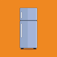 Flat Cold Refrigerator Fridge Illustration Vector Icon