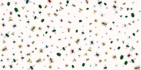 Background of blood-sucking and biting insects.
