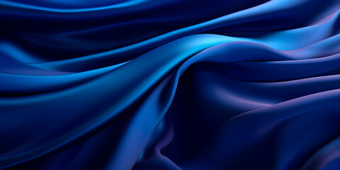 Obraz premium Beautiful silk flowing swirl navy blue.
