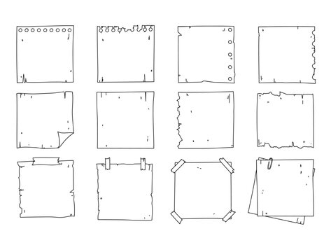 Set of vector white paper stickers with copy space for text isolated on white background. Elements for branding, packaging, prints and social media posts