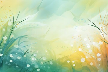 Fototapeta na wymiar Abstract yellow and green spring banner