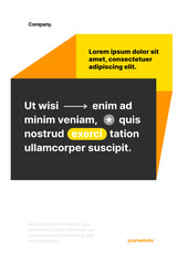 Simple vector layout template for events, companies or any business related. With a frame for your message. Design for flyer, poster, cover, brochure, banner or any layout.