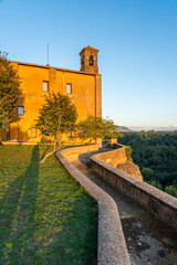 Late afternoon view at San Michele Arcangelo monastery, at Castel Sant'Elia. Province of Viterbo, Lazio, Italy.