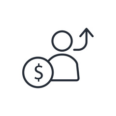 investor icon. vector.Editable stroke.linear style sign for use web design,logo.Symbol illustration.
