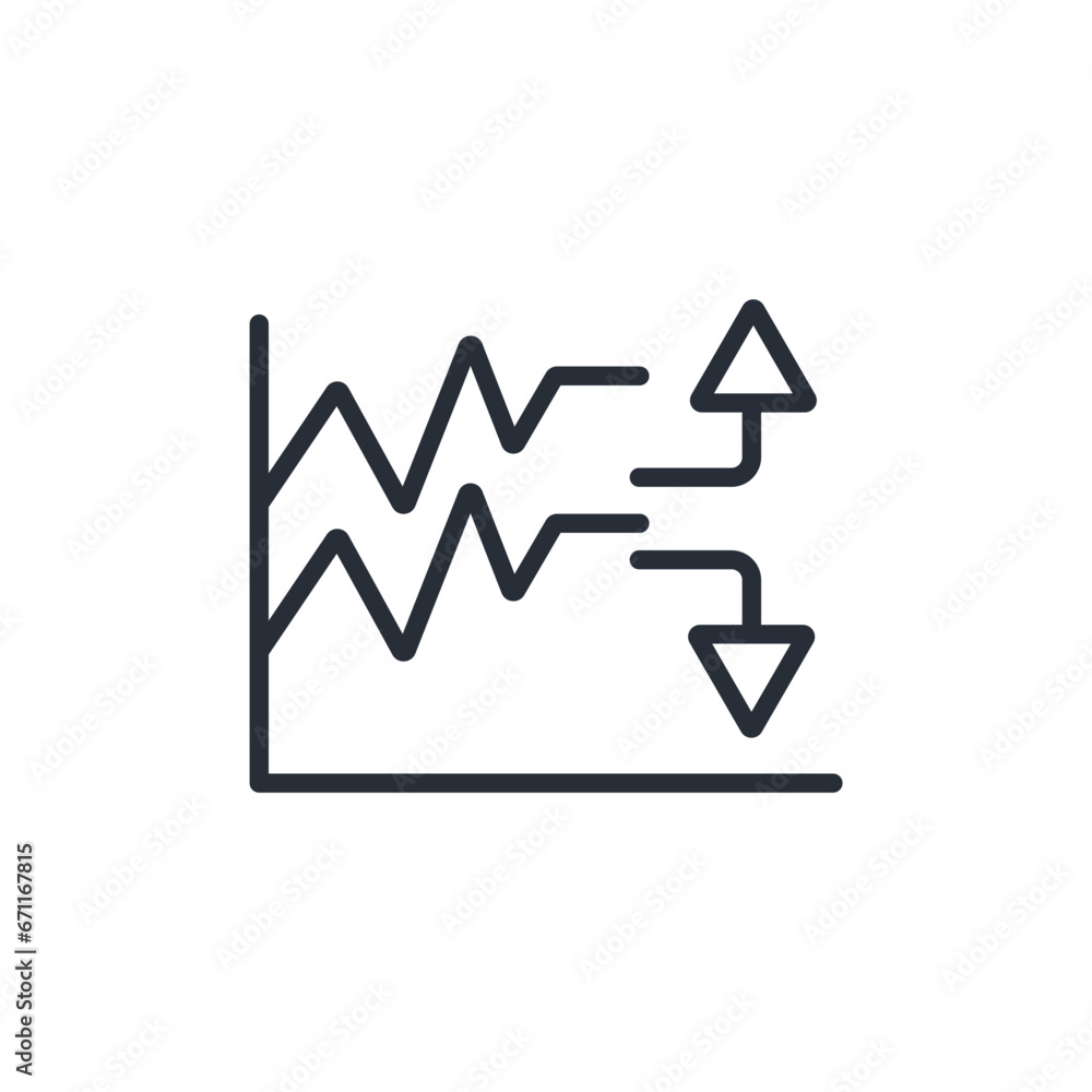 Poster volatility icon. vector.editable stroke.linear style sign for use web design,logo.symbol illustratio