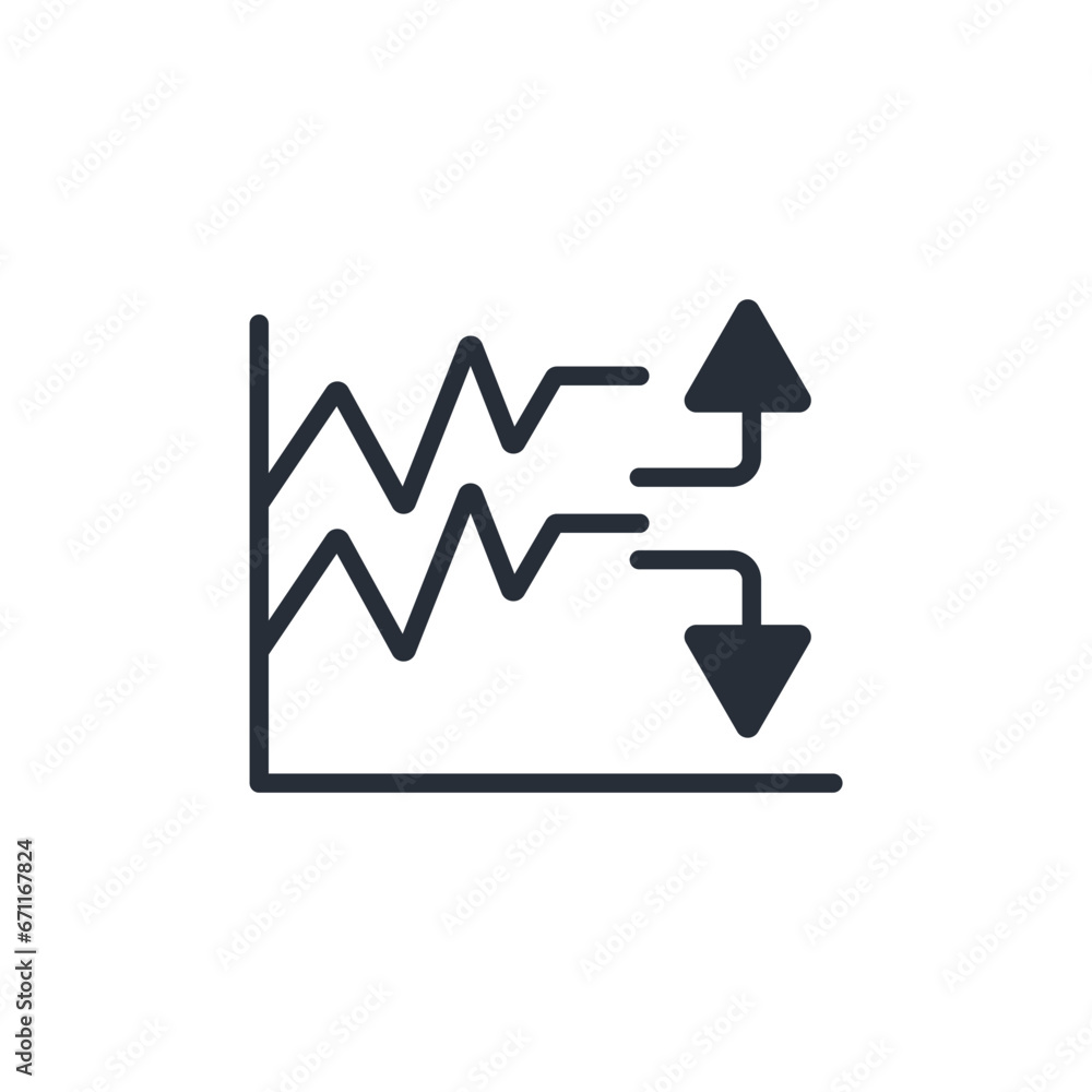 Poster volatility icon. vector.editable stroke.linear style sign for use web design,logo.symbol illustratio