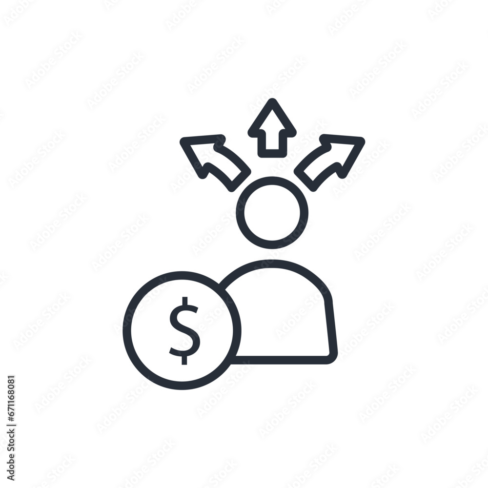 Poster diversification icon. vector.editable stroke.linear style sign for use web design,logo.symbol illust