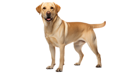 Labrador retriever dog isolated from background
