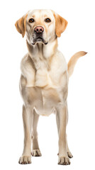 Labrador retriever dog isolated from background