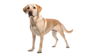 Labrador retriever dog isolated from background