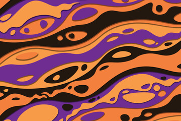 3D abstract psychedelic groovy background.