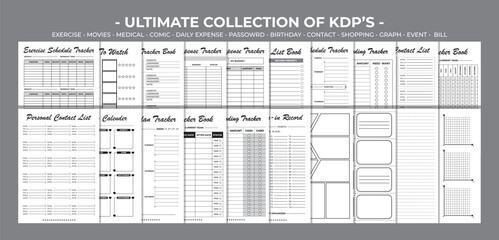 Printable KDP Ultimate Collection Pack Vector Design Template