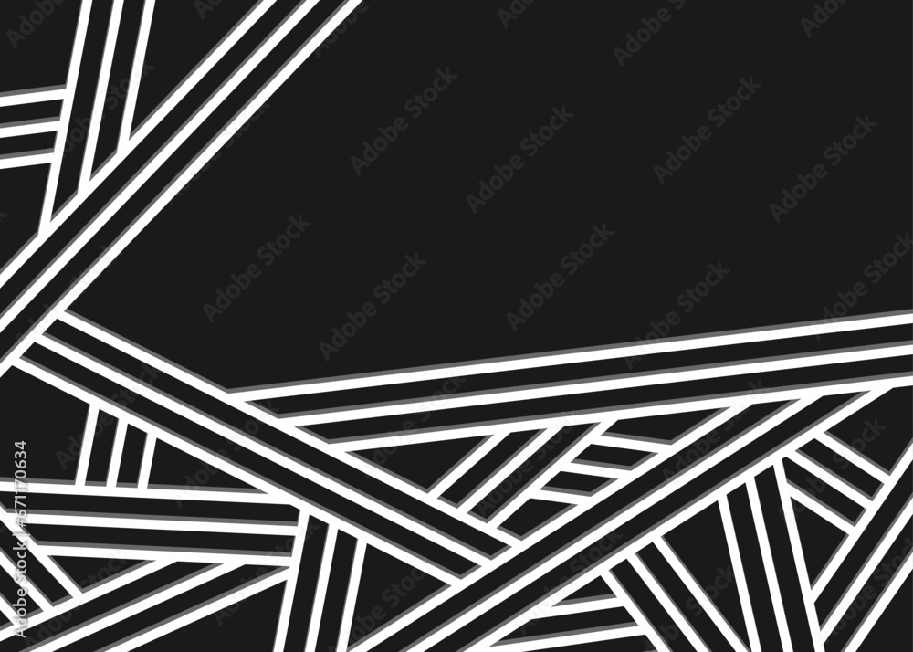 Poster minimalist background with abstract overlapping stripes pattern and with some copy space area. dazzl