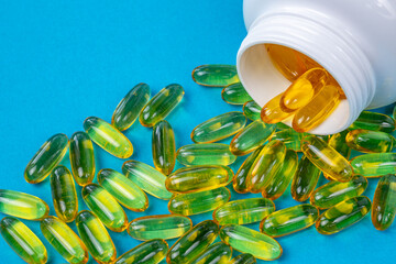 Packaging of tablets and pills on the table. Drugs use for treatment and cure the disease. 