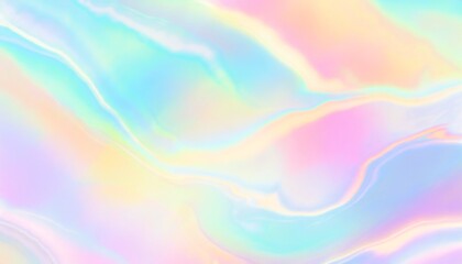 Holographic Pastel color background. Rainbow marble gradient. Iridescent foil effect texture. Dreamy background.