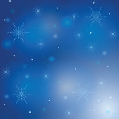 Fototapeta na wymiar blue winter background with snowflakes 