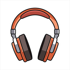 Illustration of headphones music technology icon