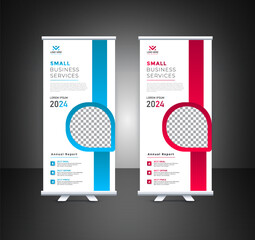 Digital marketing experts agency roll up banner standee design